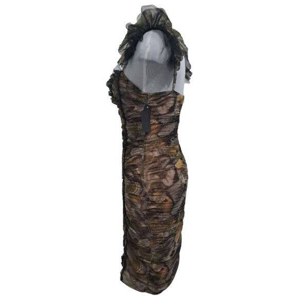 Mia Vesper The Mothra Sexy Festival Ruching Mini Dress Multi-Color Medium NWT - Picture 6 of 17